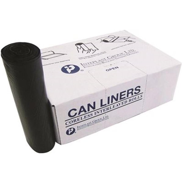 Inteplast Group 38 x 58 in. 1.50 mm Low Density Can Liner, Black - 20 per Roll, Roll of 5 IN473071